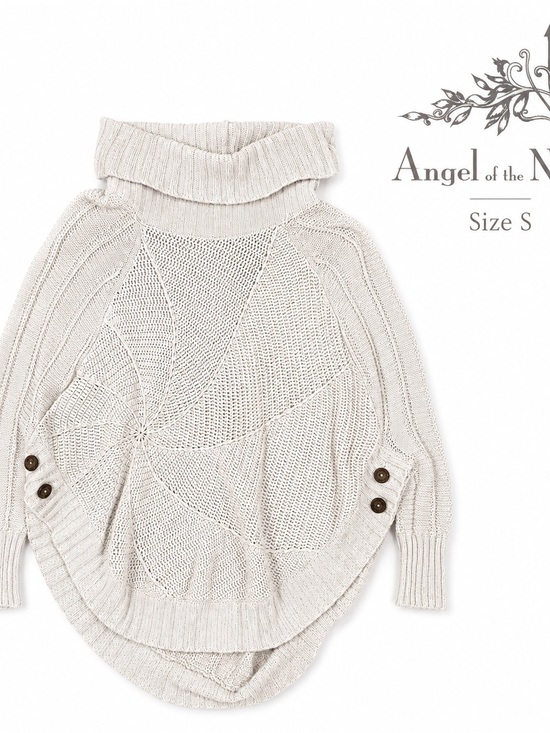 Anthropologie Sweaters - Anthropologie Angel of the North Harvest Moon Cotton Poncho Sweater Size S